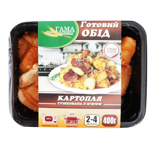 Картопля тушкована з м'ясом Гама 400г