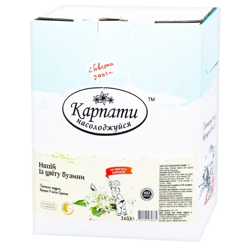 Напій Карпати Насолоджуйся Із цвіту бузини 3л