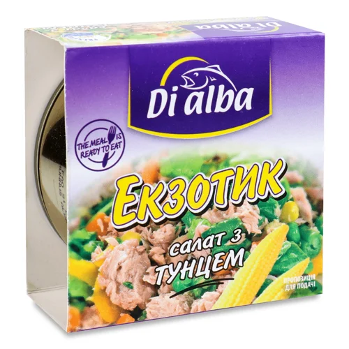 Салат Di Alba із тунцем екзотика,170г