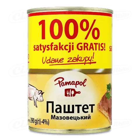 Паштет свинячий Pamapol, 390г