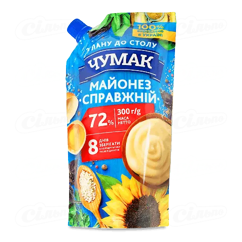 Майонез «Чумак» «Справжній» 72%, 300г