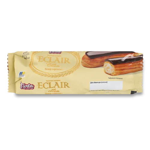 Заварне Тістечко Еклер з Кремом Tarta, м/у 60г