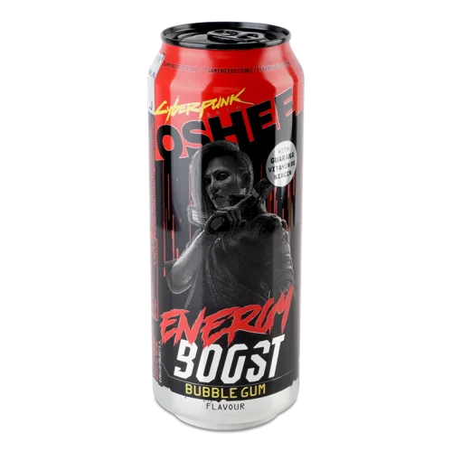 Енергетичний Напій Безалкогольний Газований Пастеризований Bubble Gum Cyberpunk Oshee, з/б 0.5л