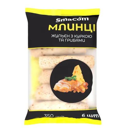 Млинці жульен з куркою та грибами 0,350 кг