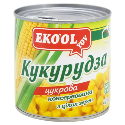 Кукурудза Ekool цукрова консервована  340г