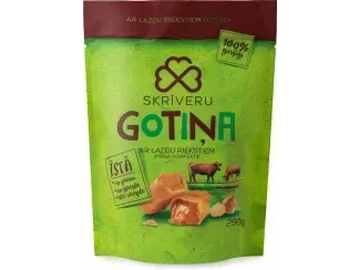 Молочні цукерки Skriveru gotiņa з фундуком