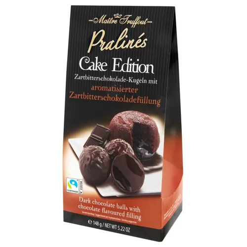Цукерки Maitre Truffout Cake Edition кульки з темного шоколаду з шоколадною начинкою 148г