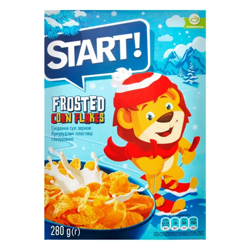 Пластівці кукурудзяні глазуровані Start! к/у 280г