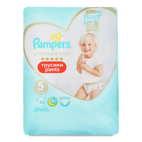 Підгузки Трусики Premium Care Pampers, 12-17 кг, 20 шт