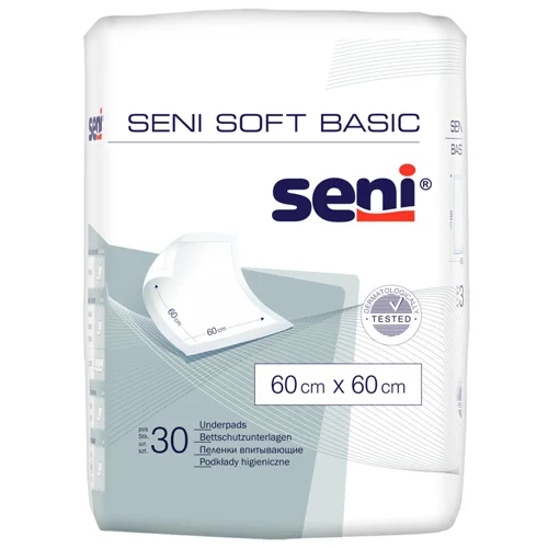 Пелюшки гігієнічні Seni Soft Basic 60х60см 30шт
