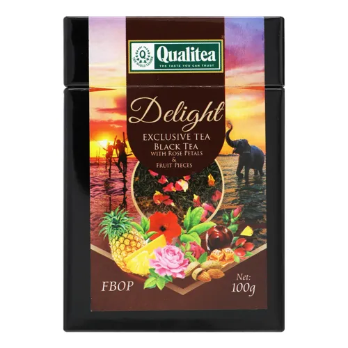 Чай чорний Qualitea Delight Black tea Rose Petals & Fruit Pieces 100г