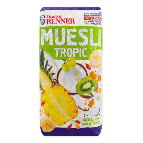 Мюслі Tropic Doctor Benner м/у 400г