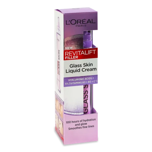 Крем для Освіження Обличчя Glass Skin Revitalift Filler, Лореаль Париж, 50мл