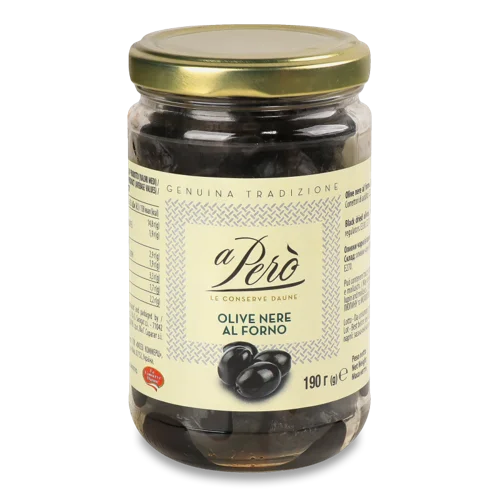 Оливки Чорні В'ялені a Pero, в/ґ, 200г