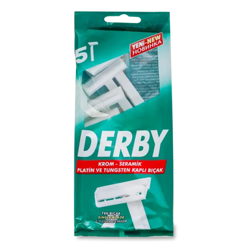 Бритва Одноразова Derby з Одним Лезом, 5шт, в/к