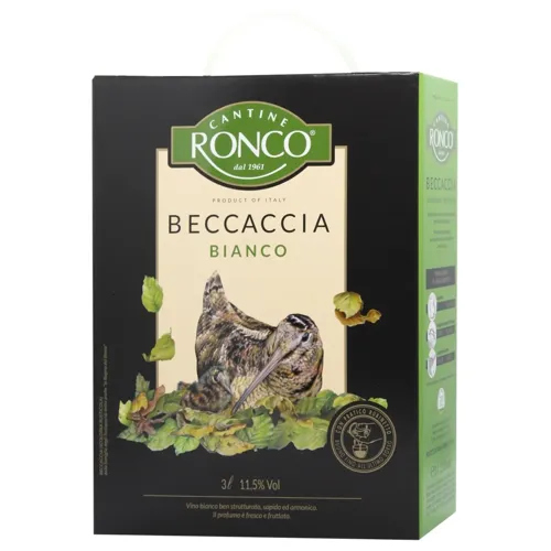 Вино Cantine Ronco Beccaccia Bianco біле сухе, 3л