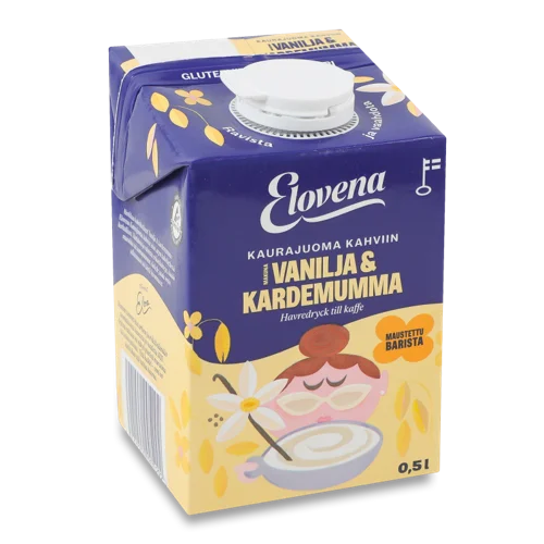 Молоко Вівсяне До Кави З Ваніллю Та Кардамоном Barista Elovena, Пластикова Пляшка 500мл