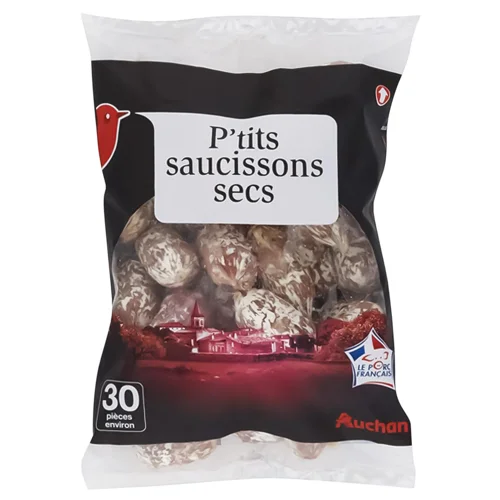 Ковбаски Auchan міні сухі 200г