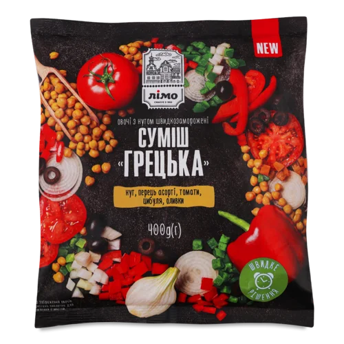 Овочева Суміш Швидкозаморожена з Нутом, Грецька Лімо, в/ґ, 400г