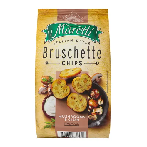 Брускети хлібні запечені Mushrooms&cream Maretti м/у 140г