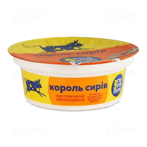 Сир плавлений Пирятин Король Сирів смак пряженого молока 60%, 90г