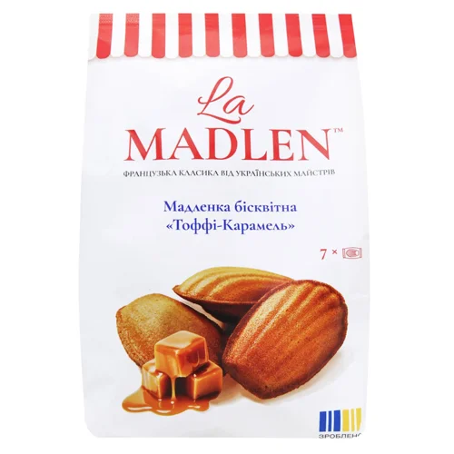 Мадленка бісквітна La Madlen Тоффі-карамель 140г