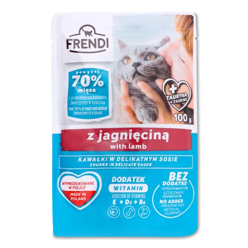 Корм Для Котів З Ягням Frendi, Натуральний, В/ґ, 100г