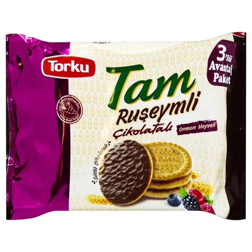 Печиво Torku Tam в молочному шоколаді та зародками пшениці і лісовими фруктами 84г