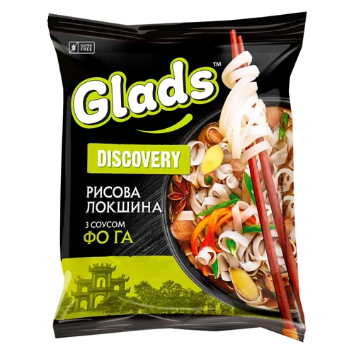 Локшина Glads рисова з соусом Фо Га 65г