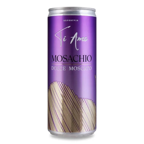 Напій винний Ti Amo Mosaciho white sweet з/б,0,25л