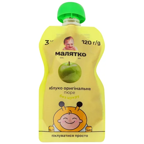 Пюре Малятко Яблуко оригінальне без цукру 120г