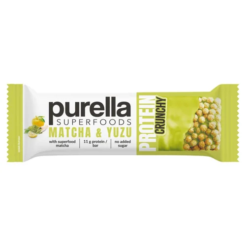 Батончик протеїновий Purella Superfoods Crunchy Matcha & Yuzu 45г