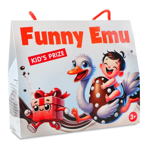Цукерки та Іграшка в Подарунок Funny Emu Kid's Prize к/у, 100г