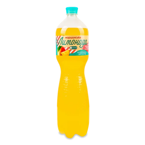 Напій Безалкогольний Соковмісний Середньогазований Зі Смаком Тропічних Фруктів, Лимонада Моршинська п/пл 1.5л