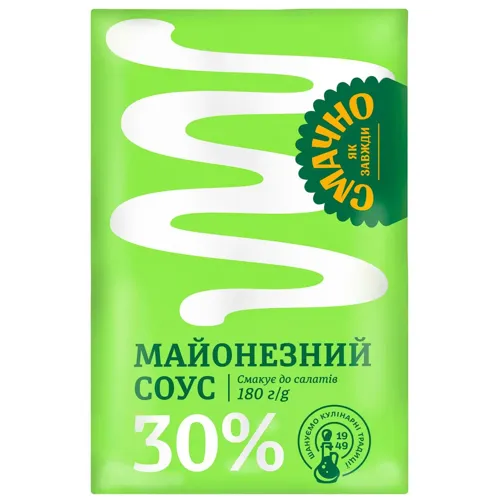 Соус майонезний Смачно як завжди 30% 200г