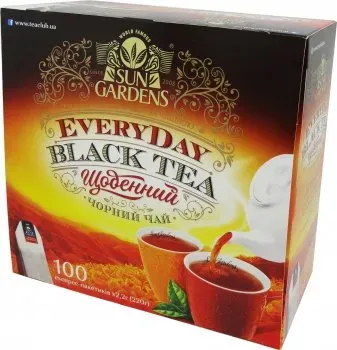 Чай черний Sun Gardens Every Day 100 експресс пакетиков 220г