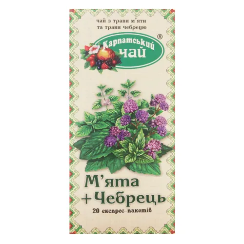 Чай Карпатський чай М'ята-Чебрець 20шт 1,35г