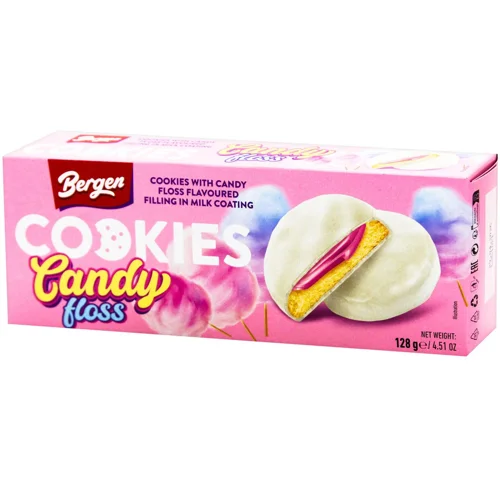 Печиво Bergen Cookies Candy Floss 128г