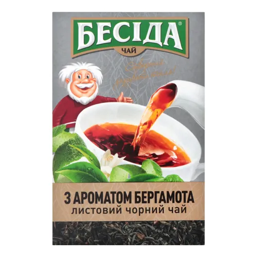 Чай чорний байховий листовий з ароматом бергамота Earl Grey Бесіда к/у 80г