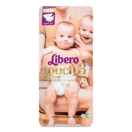 Підгузки Дитячі Touch 3 Libero, 4-8 кг, 50 шт, в/ґ