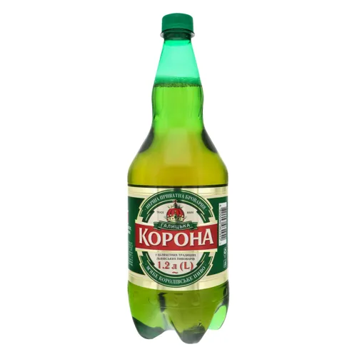 Пиво 1.2л 4.6% світле фільтроване пастеризоване Галицька корона