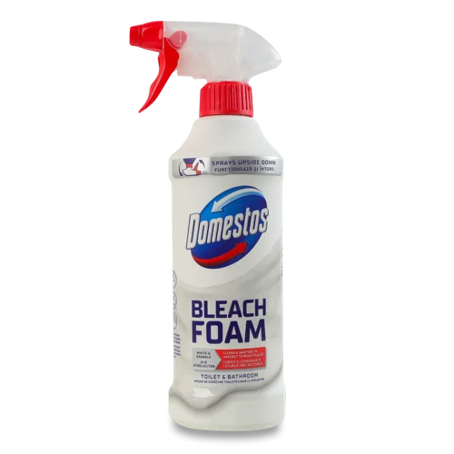 Спрей-піна для Чищення Унітазу Та Ванної Domestos Відбілювання Та Блиск 435мл