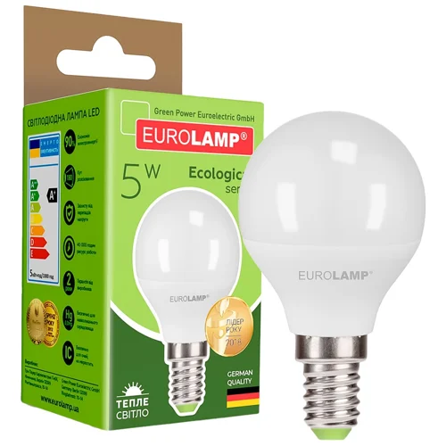 Лампа Eurolamp світлодіодна G45 5W E14 3000K