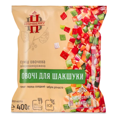 Овочева Суміш Швидкозаморожена Для Шакшуки Highberry, м/у 400г