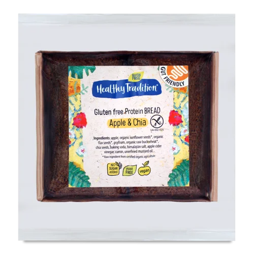 Протеїновий Хліб Без Глютену Яблуко-Насіння Чіа Healthy Tradition, м/у 200г