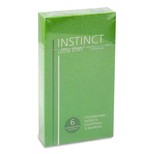 Презервативи Instinct ультратонкі латексні зі змащенням