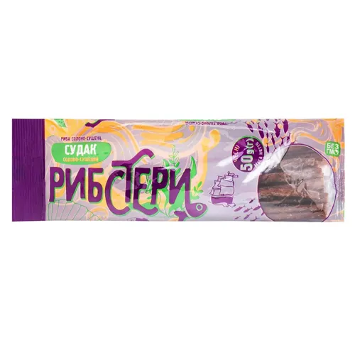 Судак Рибстери солоно-сушений соломка 50г