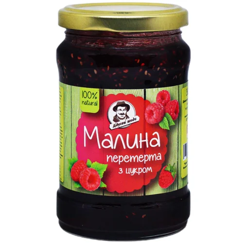 Малина Дідусеві Ягоди перетерта з цукром 360г