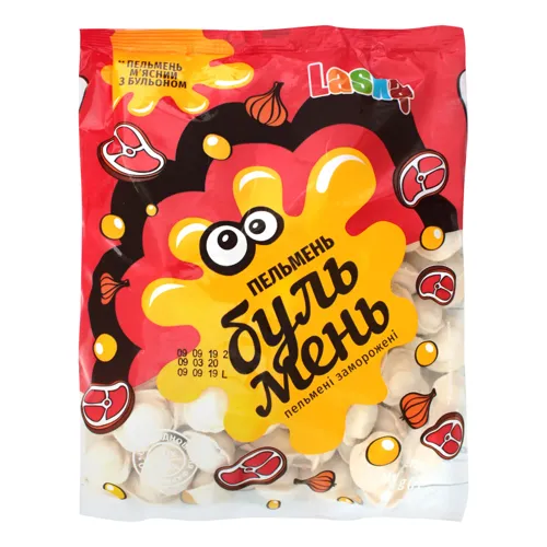 Пельмені м'ясні з бульйоном заморожені Бульмень Laska м/у 900г