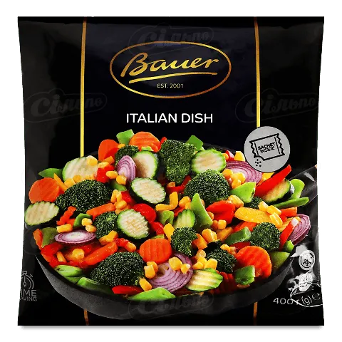 Суміш овочева Bauer Italian dish швидкозаморожена, 400г